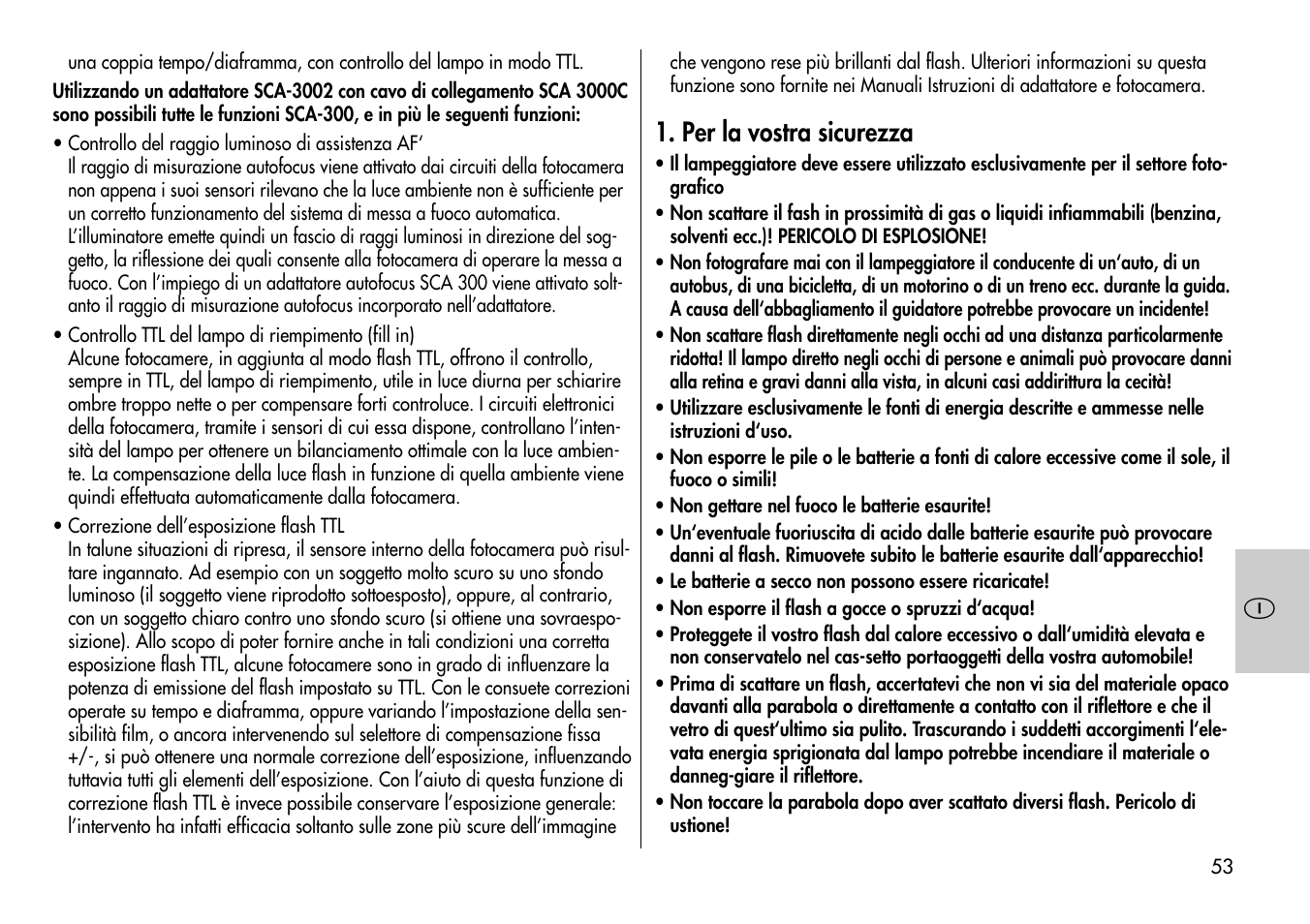 Per la vostra sicurezza | Metz MECABLITZ 60 CT-4 User Manual | Page 53 / 82