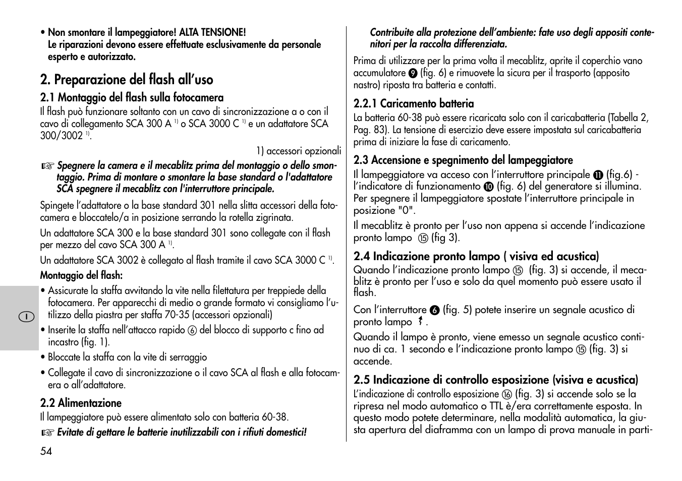 Preparazione del flash all’uso | Metz MECABLITZ 60 CT-4 User Manual | Page 54 / 82