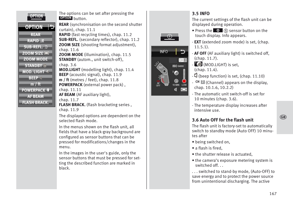 Option o | Metz MECABLITZ 64 AF-1 digital Canon User Manual | Page 167 / 326