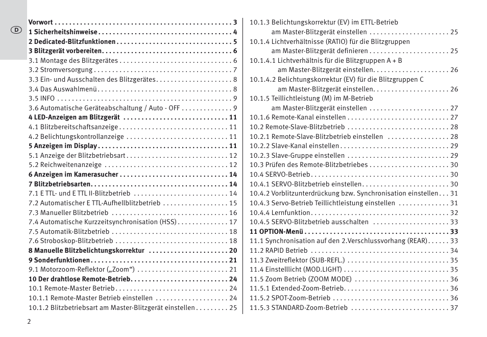 Metz MECABLITZ 64 AF-1 digital Canon User Manual | Page 2 / 326