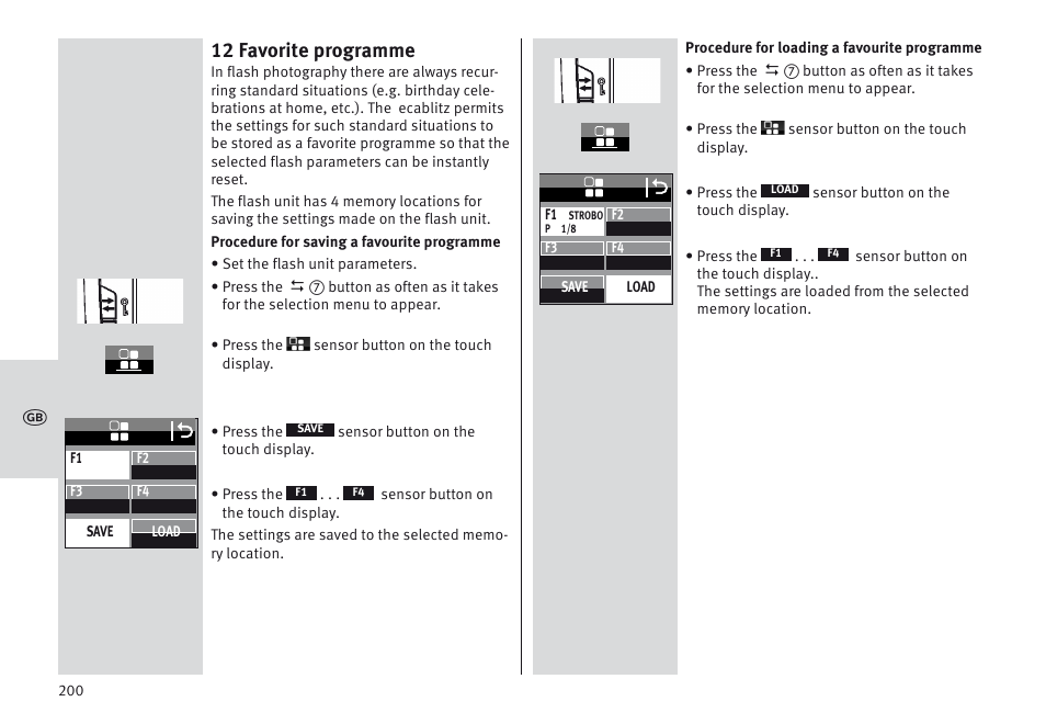 12 favorite programme | Metz MECABLITZ 64 AF-1 digital Canon User Manual | Page 200 / 326