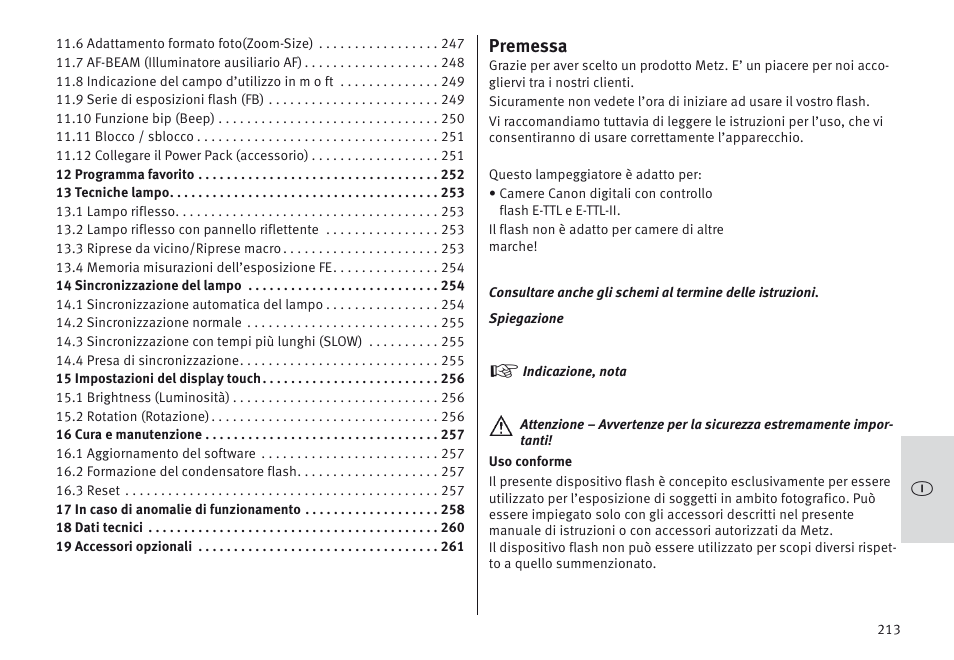 Metz MECABLITZ 64 AF-1 digital Canon User Manual | Page 213 / 326