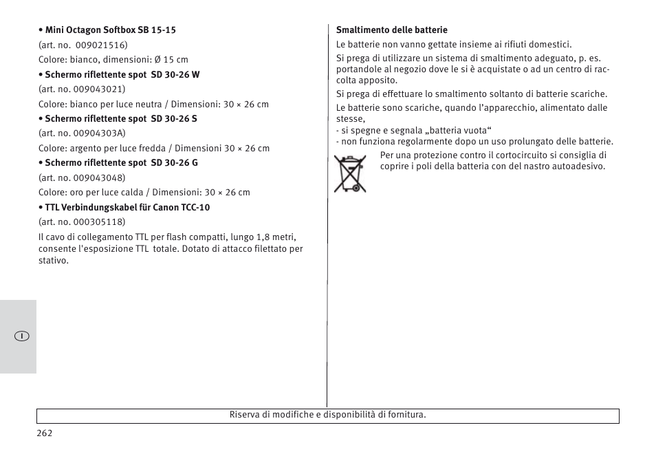 Metz MECABLITZ 64 AF-1 digital Canon User Manual | Page 262 / 326