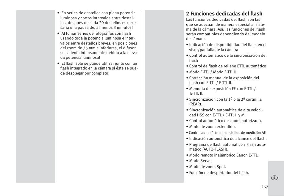 2 funciones dedicadas del flash | Metz MECABLITZ 64 AF-1 digital Canon User Manual | Page 267 / 326
