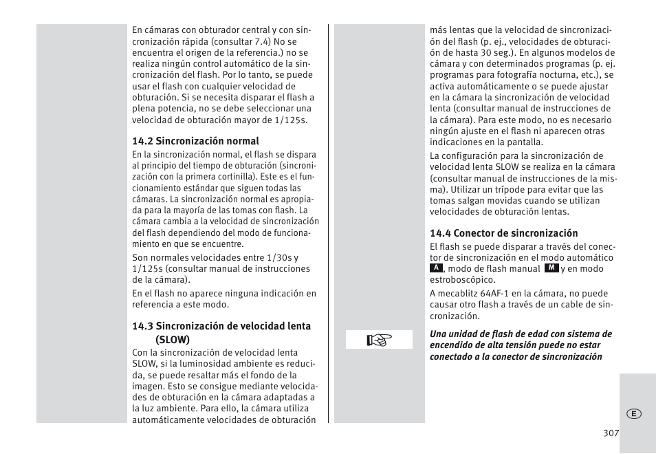 Metz MECABLITZ 64 AF-1 digital Canon User Manual | Page 307 / 326