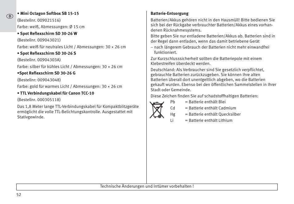 Metz MECABLITZ 64 AF-1 digital Canon User Manual | Page 52 / 326