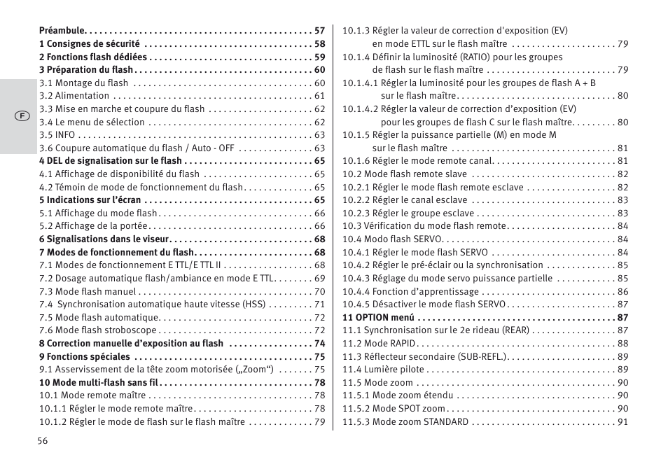 Metz MECABLITZ 64 AF-1 digital Canon User Manual | Page 56 / 326