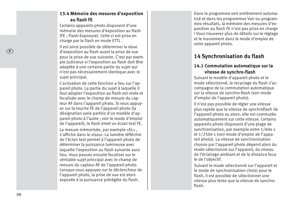 Metz MECABLITZ 64 AF-1 digital Canon User Manual | Page 98 / 326