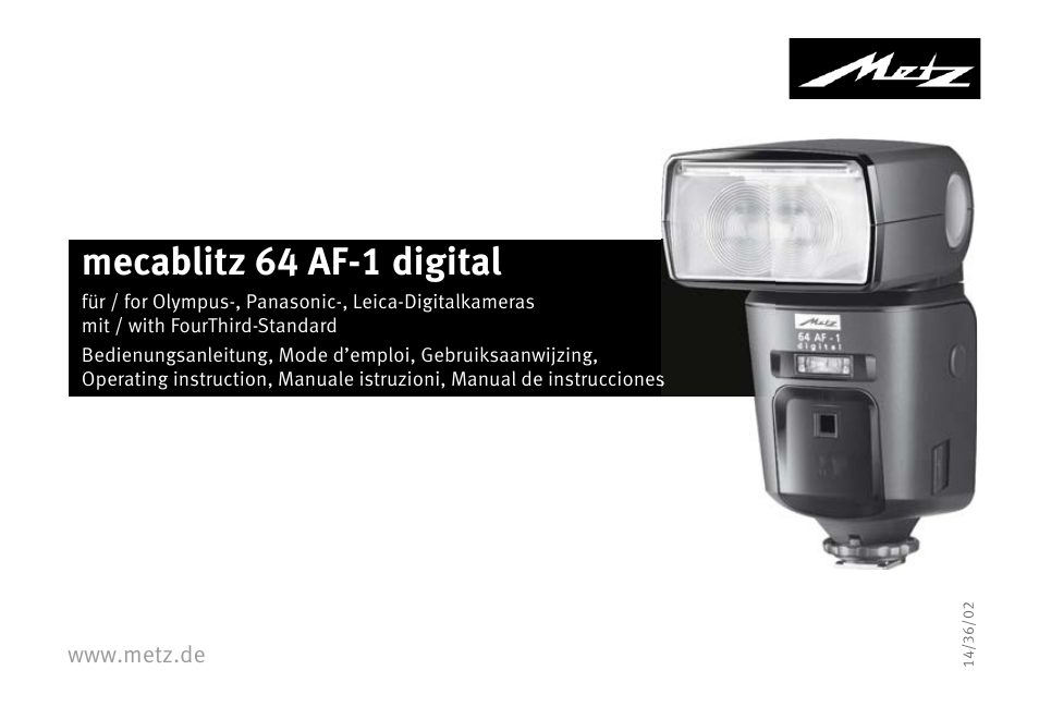 Metz MECABLITZ 64 AF-1 digital Olympus User Manual | 302 pages