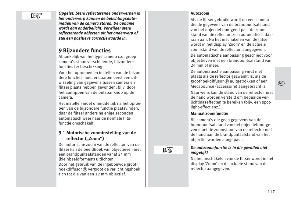 Metz MECABLITZ 64 AF-1 digital Olympus User Manual | Page 117 / 302