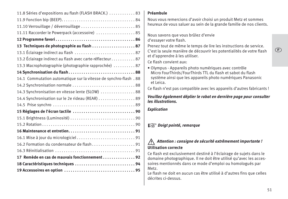 Metz MECABLITZ 64 AF-1 digital Olympus User Manual | Page 51 / 302