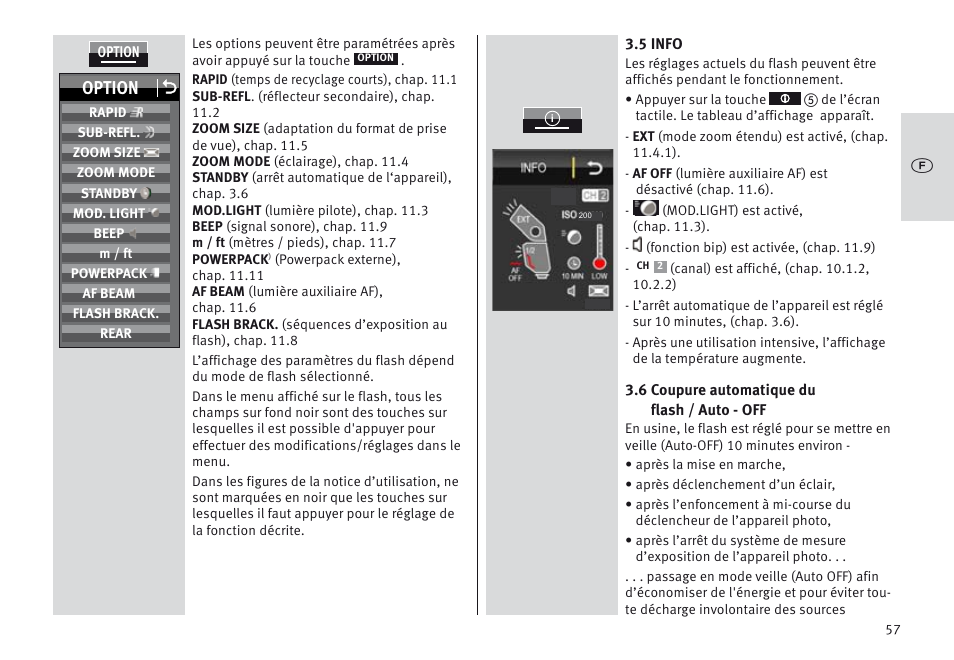 Option o | Metz MECABLITZ 64 AF-1 digital Olympus User Manual | Page 57 / 302