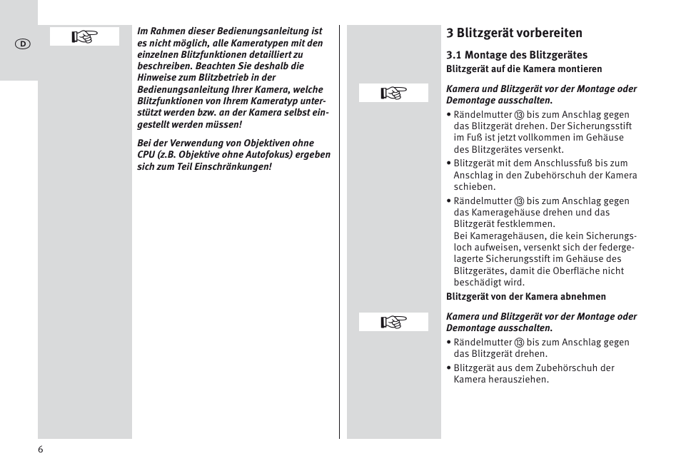 Metz MECABLITZ 64 AF-1 digital Olympus User Manual | Page 6 / 302