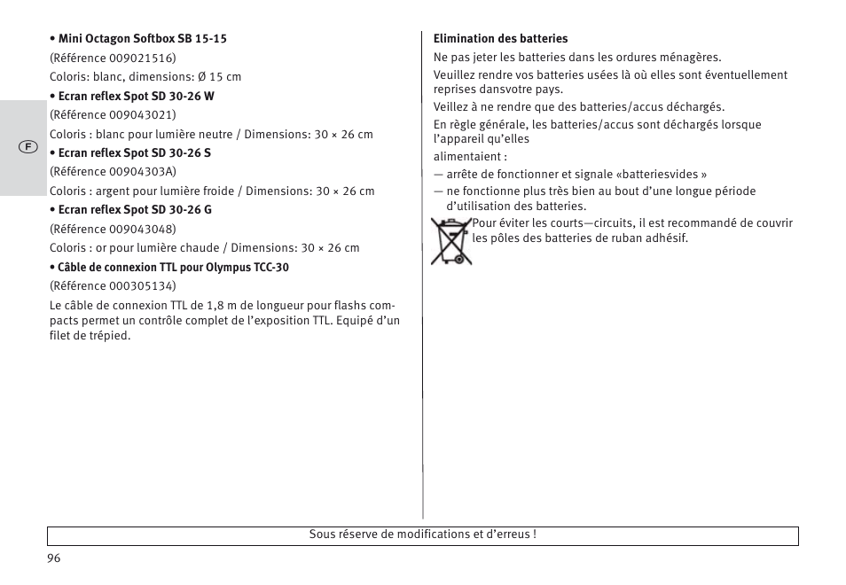 Metz MECABLITZ 64 AF-1 digital Olympus User Manual | Page 96 / 302