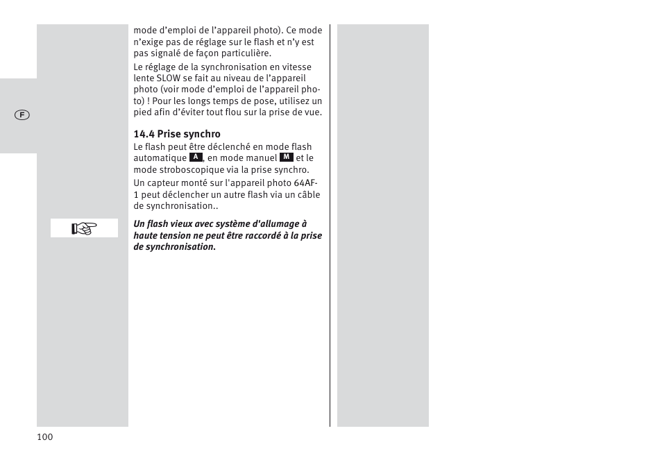 Metz MECABLITZ 64 AF-1 digital Sony User Manual | Page 100 / 326