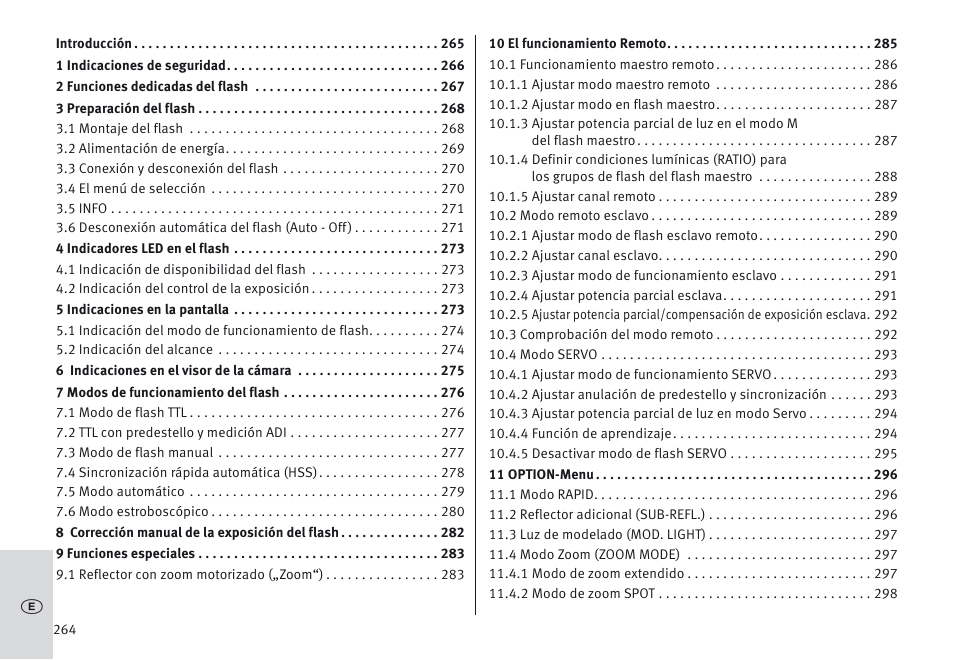 Metz MECABLITZ 64 AF-1 digital Sony User Manual | Page 264 / 326