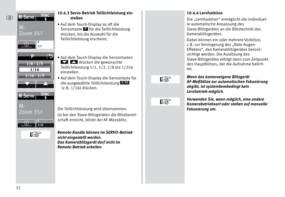 Metz MECABLITZ 64 AF-1 digital Sony User Manual | Page 32 / 326