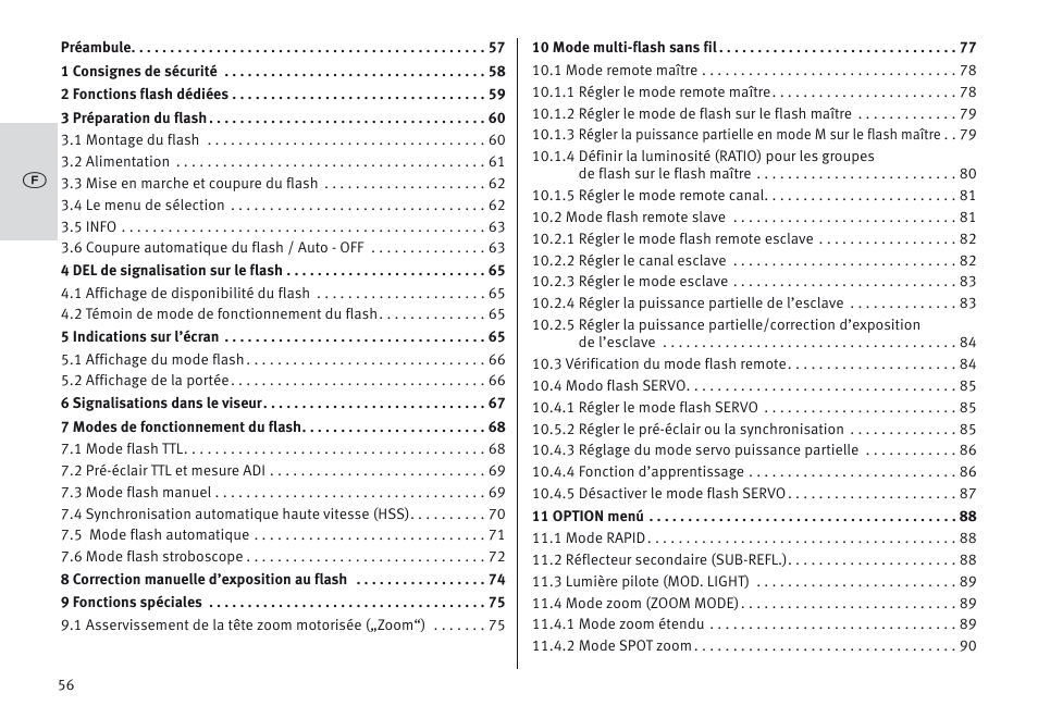 Metz MECABLITZ 64 AF-1 digital Sony User Manual | Page 56 / 326