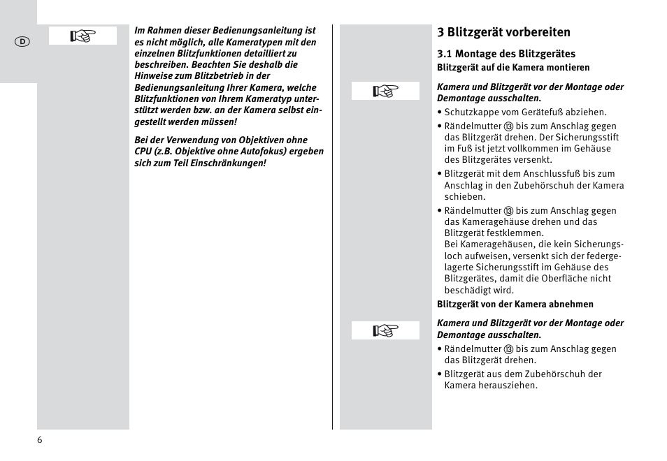 Metz MECABLITZ 64 AF-1 digital Sony User Manual | Page 6 / 326