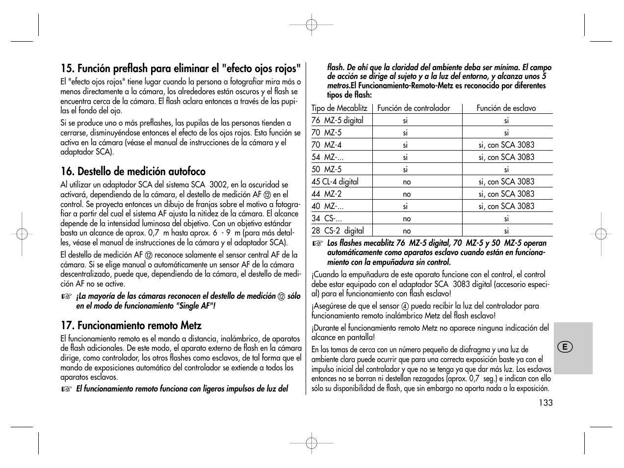 Metz MECABLITZ 76 MZ-5 digital User Manual | Page 133 / 146