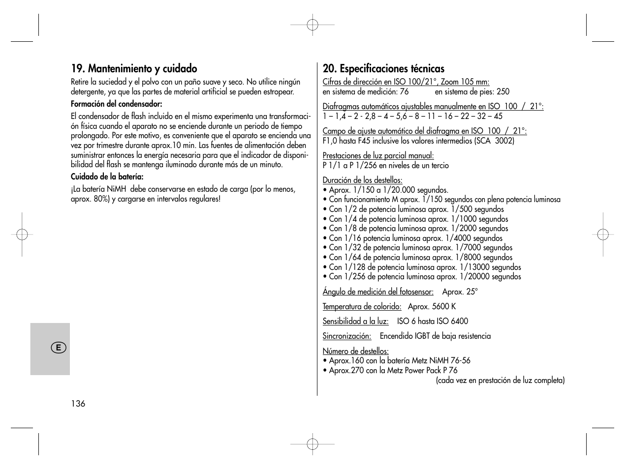 Metz MECABLITZ 76 MZ-5 digital User Manual | Page 136 / 146