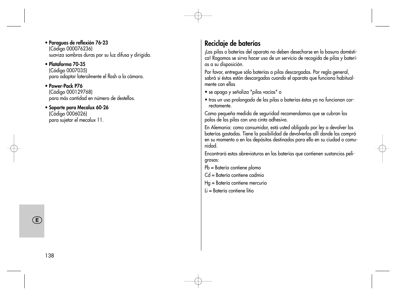 Metz MECABLITZ 76 MZ-5 digital User Manual | Page 138 / 146