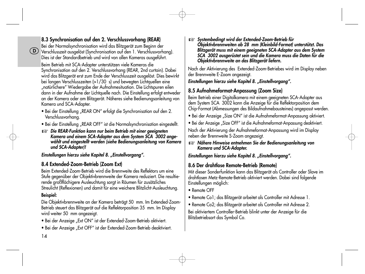 Metz MECABLITZ 76 MZ-5 digital User Manual | Page 14 / 146