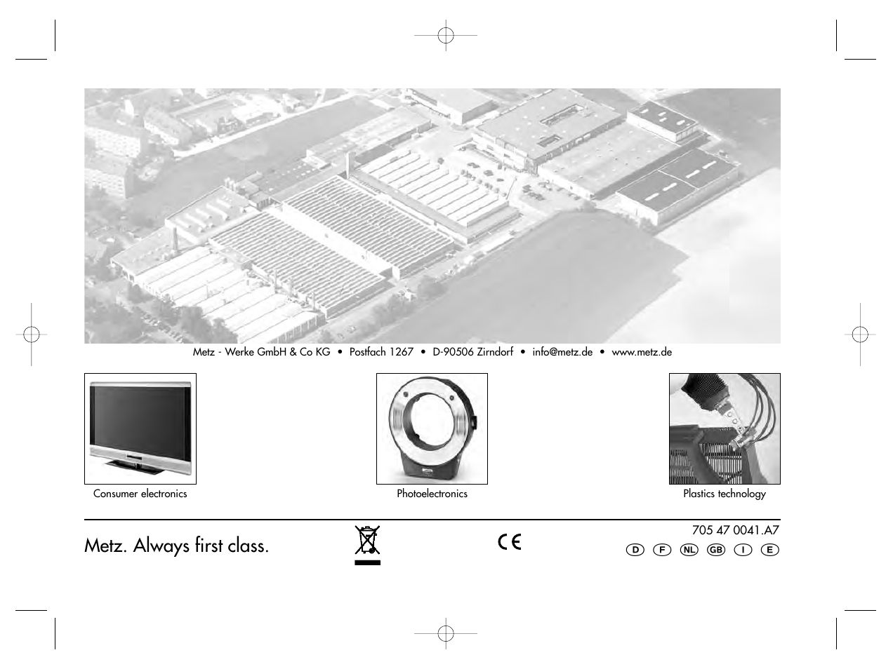 Metz. always first class | Metz MECABLITZ 76 MZ-5 digital User Manual | Page 146 / 146