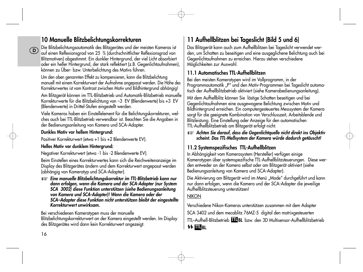 Metz MECABLITZ 76 MZ-5 digital User Manual | Page 16 / 146