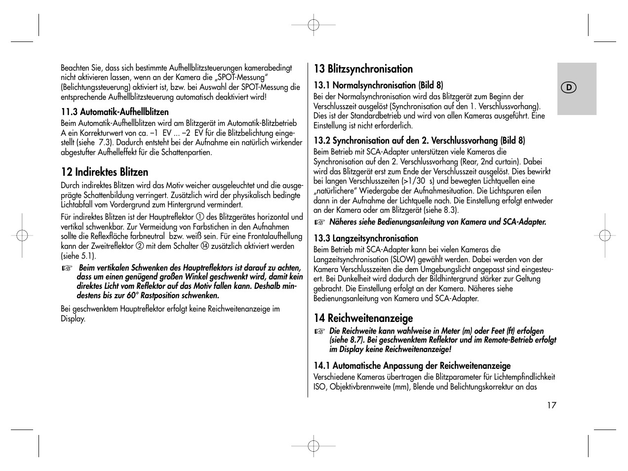 Metz MECABLITZ 76 MZ-5 digital User Manual | Page 17 / 146