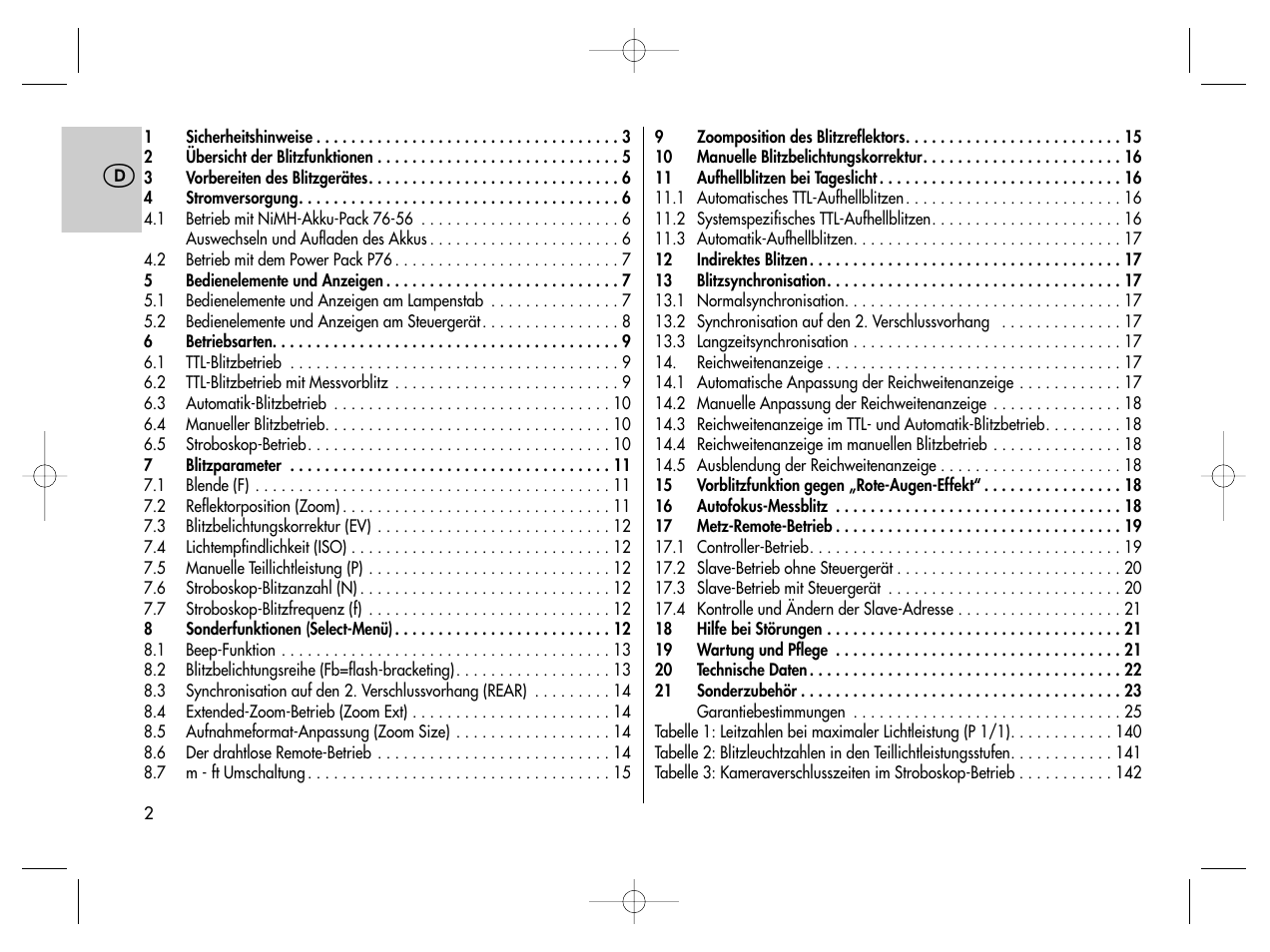 Metz MECABLITZ 76 MZ-5 digital User Manual | Page 2 / 146