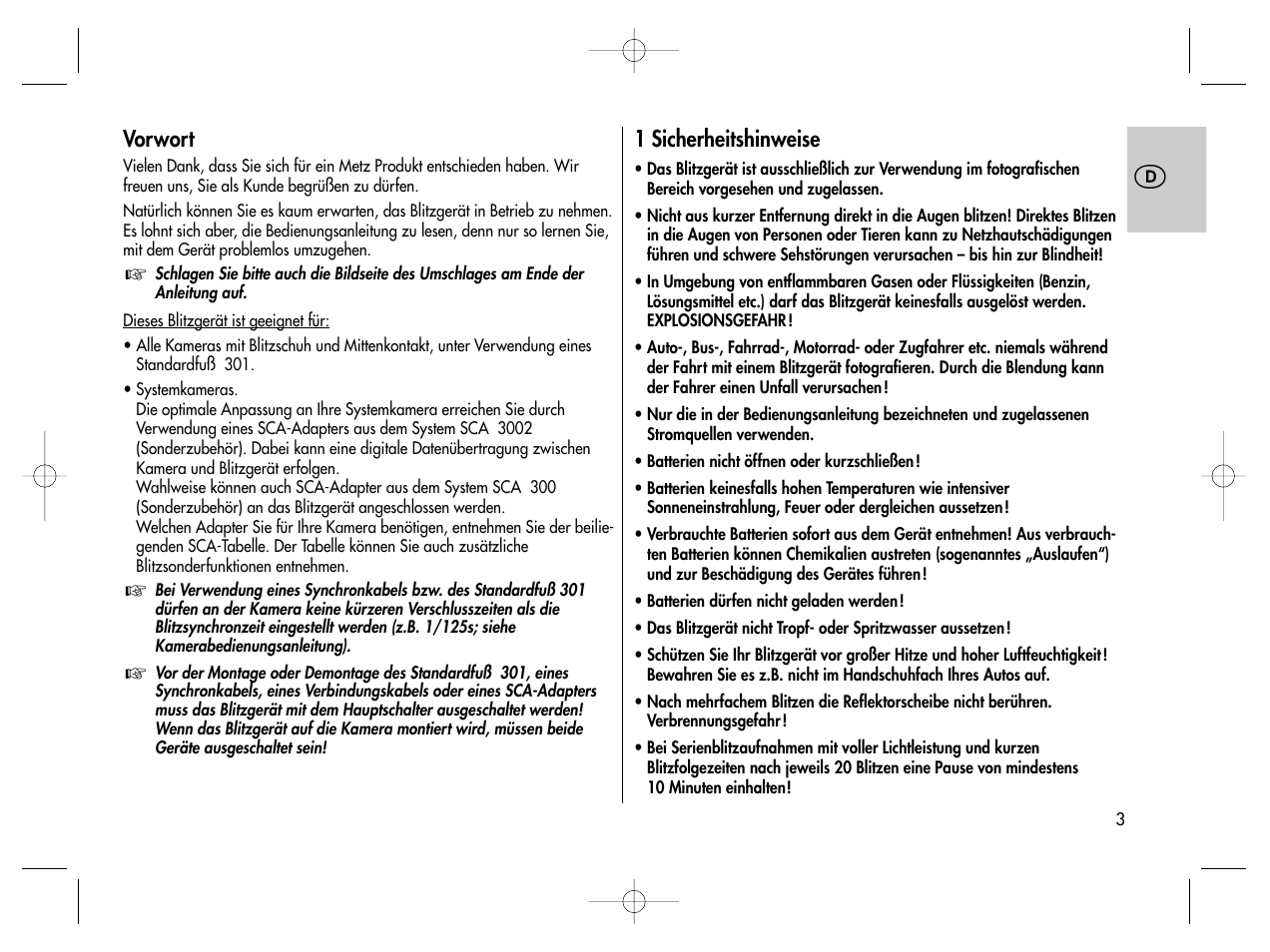 Metz MECABLITZ 76 MZ-5 digital User Manual | Page 3 / 146