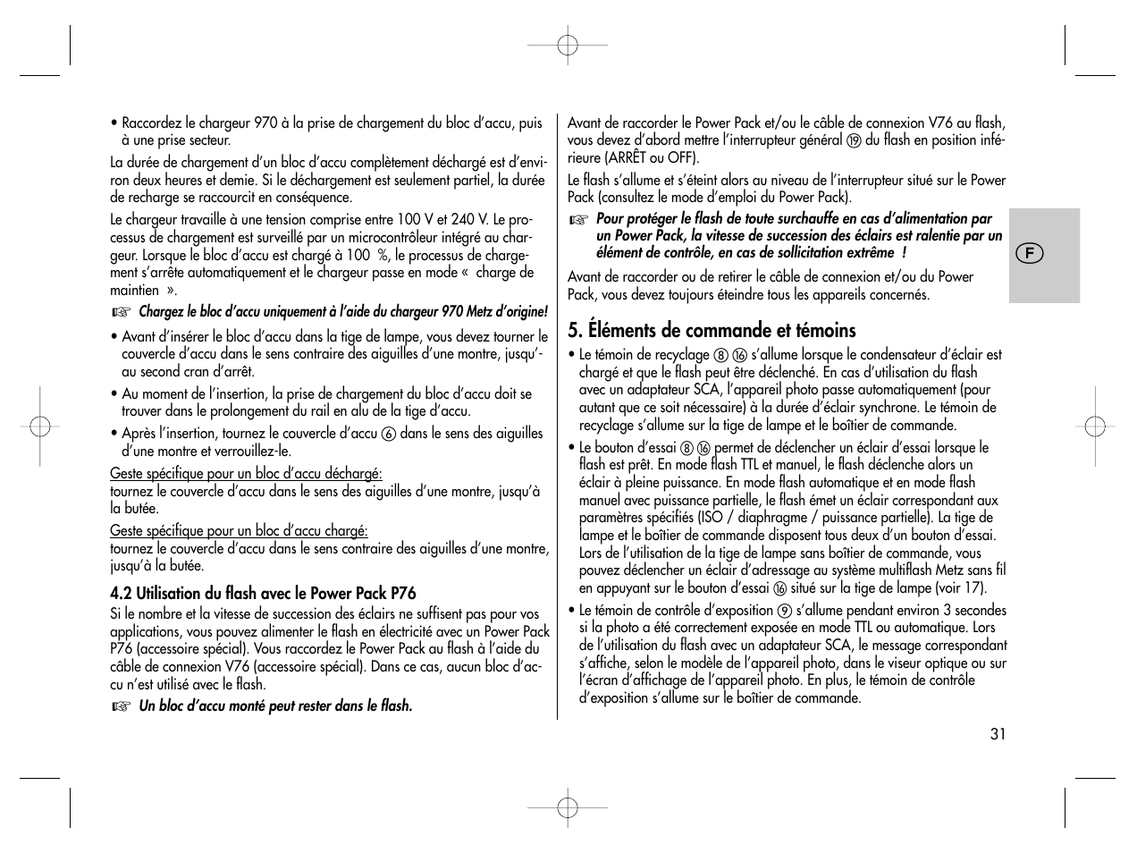 Metz MECABLITZ 76 MZ-5 digital User Manual | Page 31 / 146