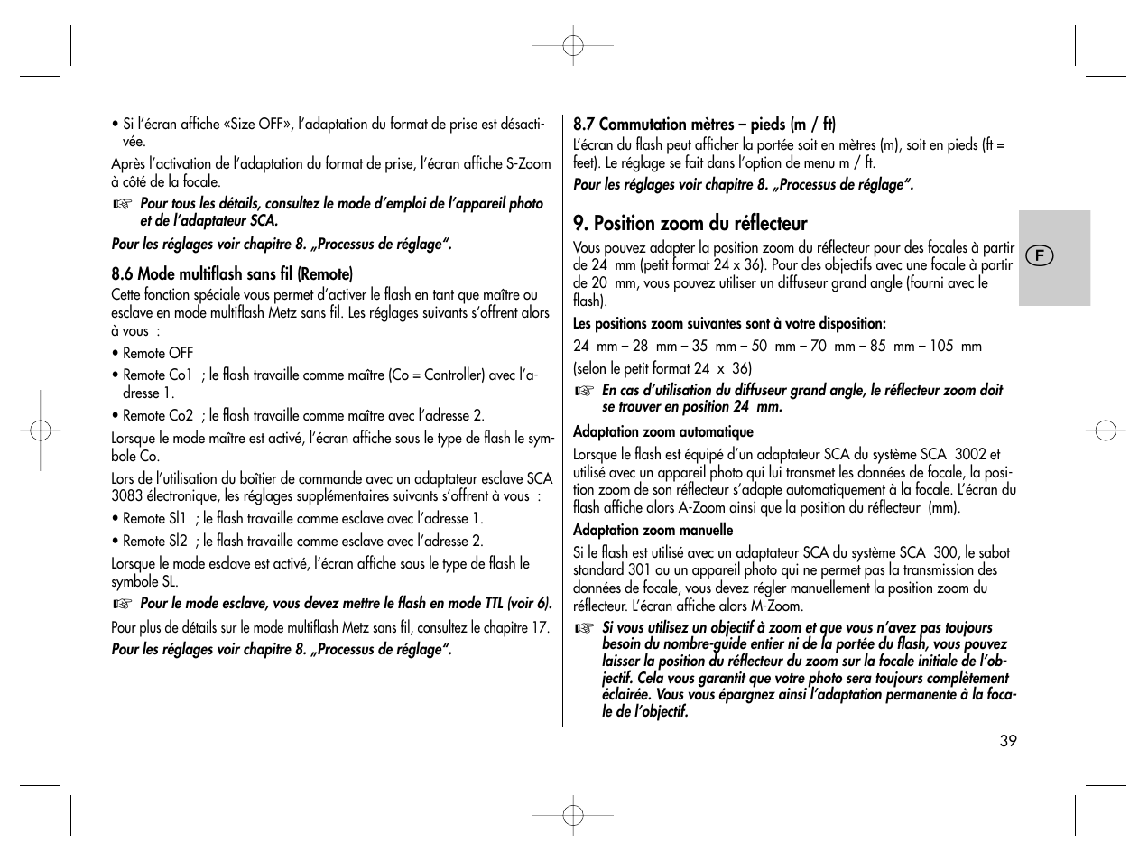 Metz MECABLITZ 76 MZ-5 digital User Manual | Page 39 / 146