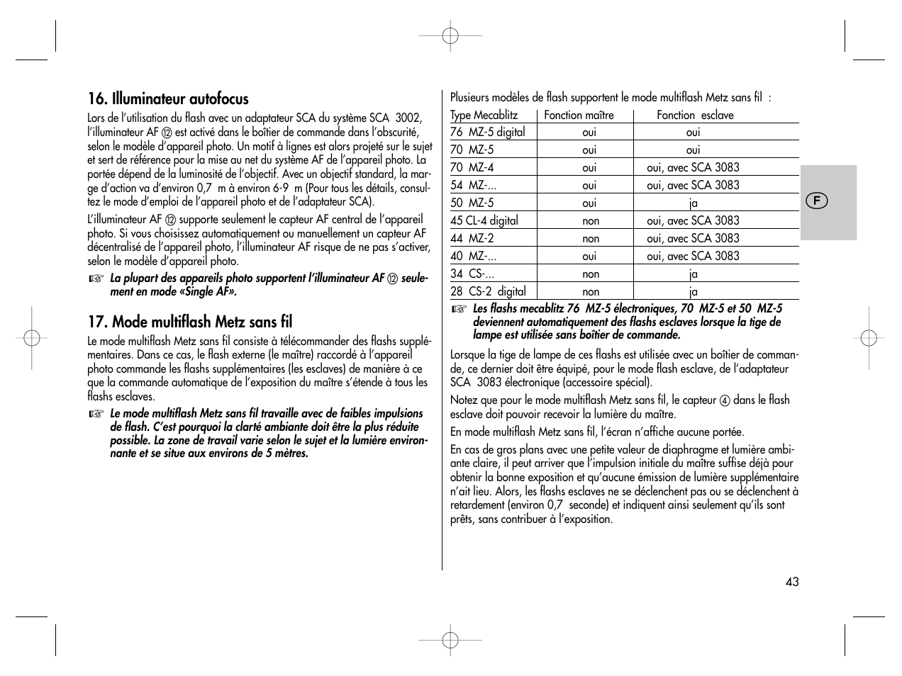 Metz MECABLITZ 76 MZ-5 digital User Manual | Page 43 / 146