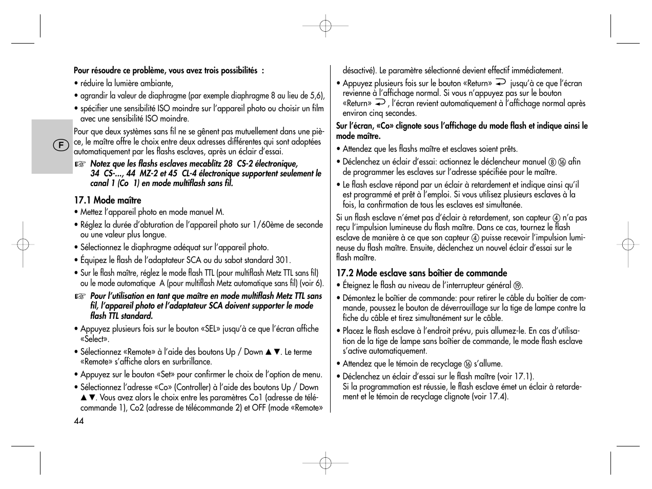 Metz MECABLITZ 76 MZ-5 digital User Manual | Page 44 / 146