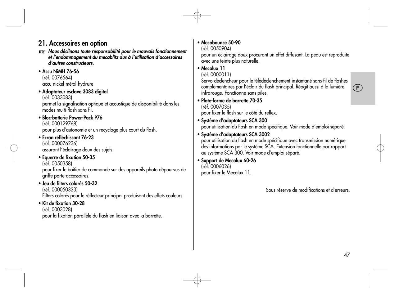 Metz MECABLITZ 76 MZ-5 digital User Manual | Page 47 / 146