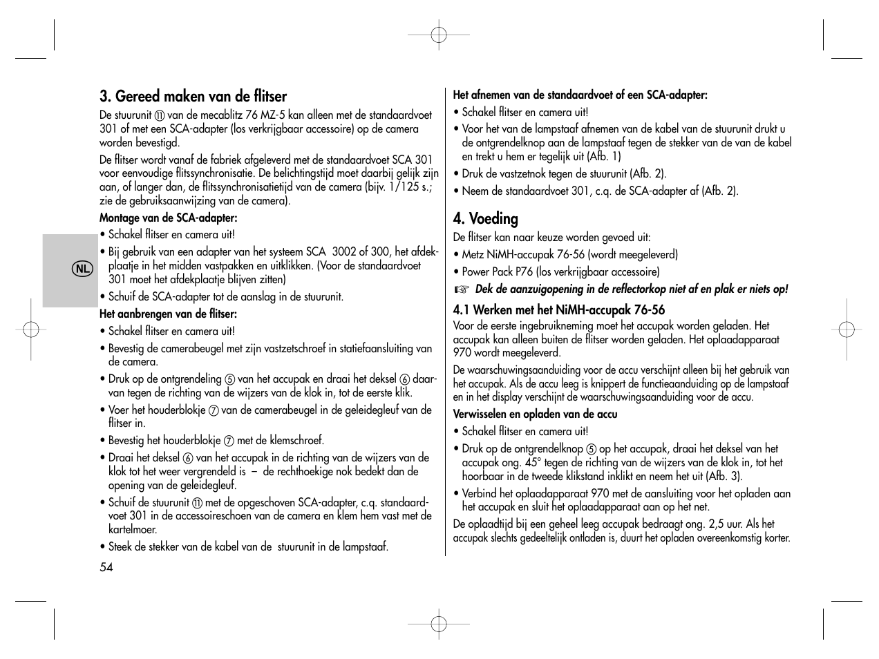 Metz MECABLITZ 76 MZ-5 digital User Manual | Page 54 / 146