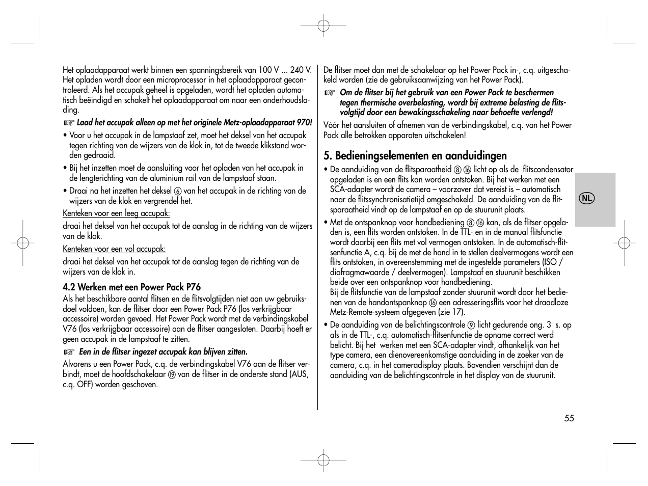 Metz MECABLITZ 76 MZ-5 digital User Manual | Page 55 / 146