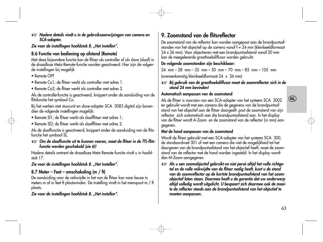 Metz MECABLITZ 76 MZ-5 digital User Manual | Page 63 / 146