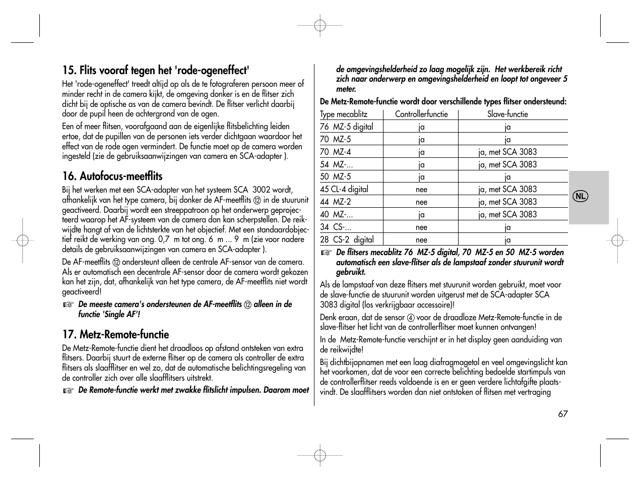 Metz MECABLITZ 76 MZ-5 digital User Manual | Page 67 / 146