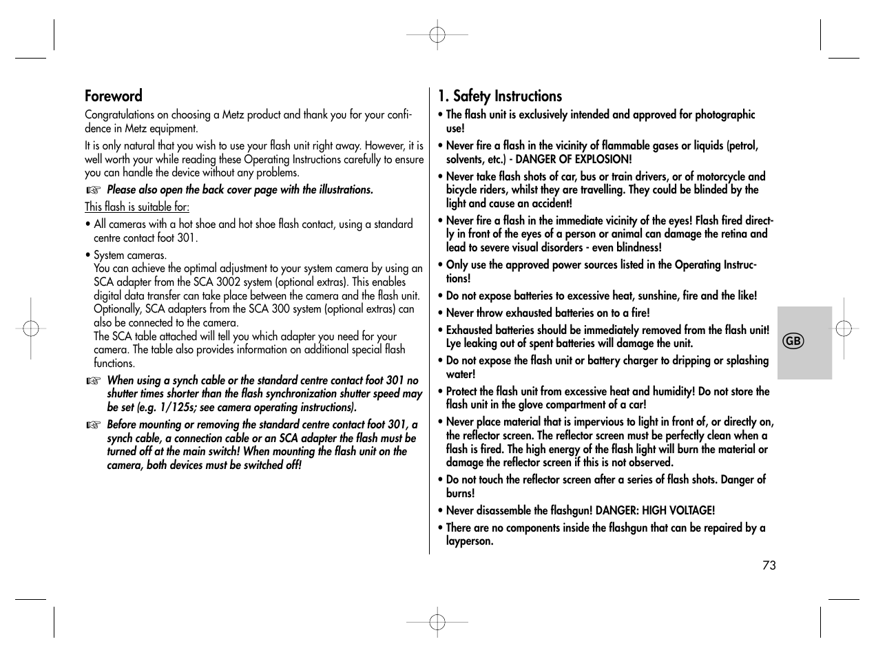 Metz MECABLITZ 76 MZ-5 digital User Manual | Page 73 / 146