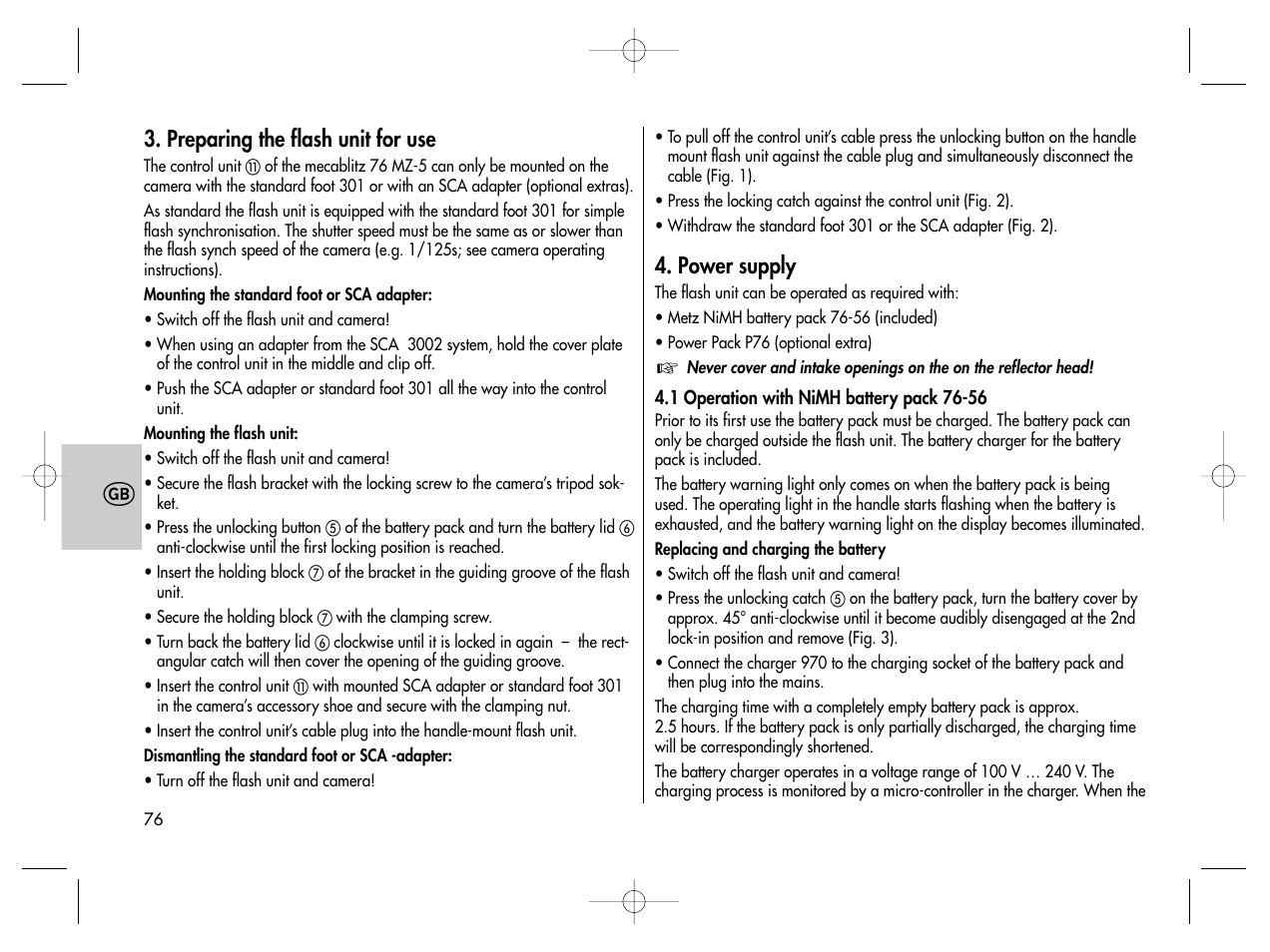 Metz MECABLITZ 76 MZ-5 digital User Manual | Page 76 / 146