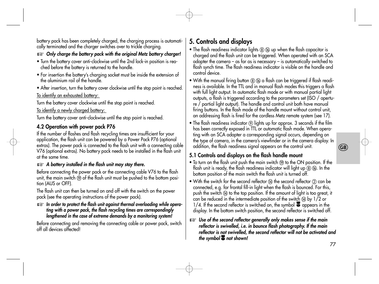 Metz MECABLITZ 76 MZ-5 digital User Manual | Page 77 / 146