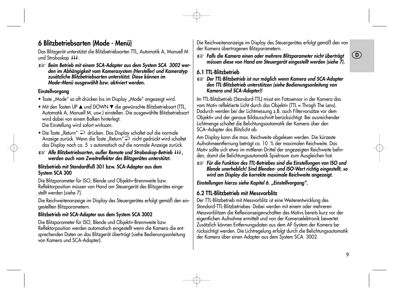 Metz MECABLITZ 76 MZ-5 digital User Manual | Page 9 / 146
