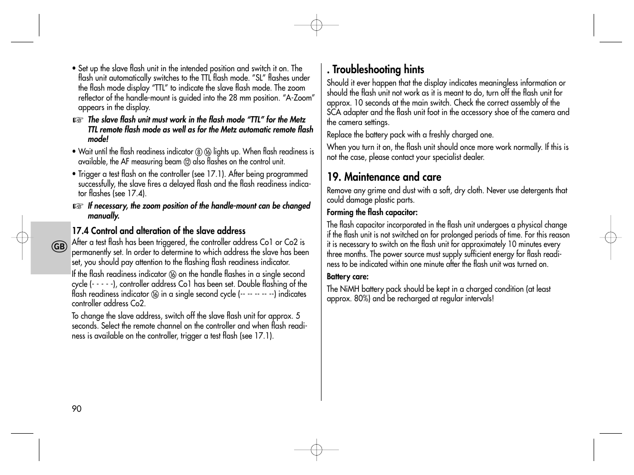 Metz MECABLITZ 76 MZ-5 digital User Manual | Page 90 / 146