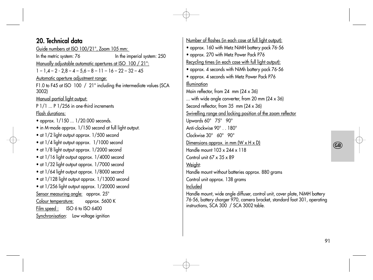 Metz MECABLITZ 76 MZ-5 digital User Manual | Page 91 / 146