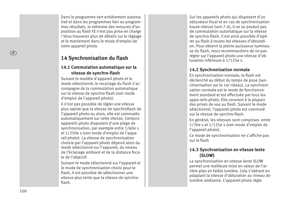 Metz MECABLITZ 64 AF-1 digital Pentax User Manual | Page 100 / 326