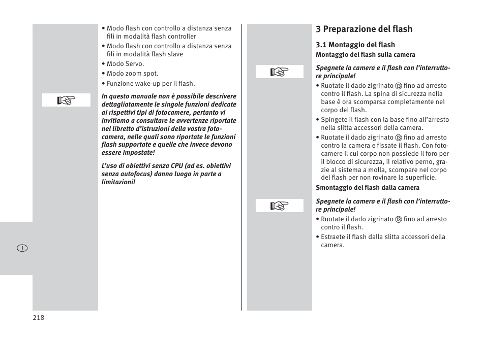 Metz MECABLITZ 64 AF-1 digital Pentax User Manual | Page 218 / 326