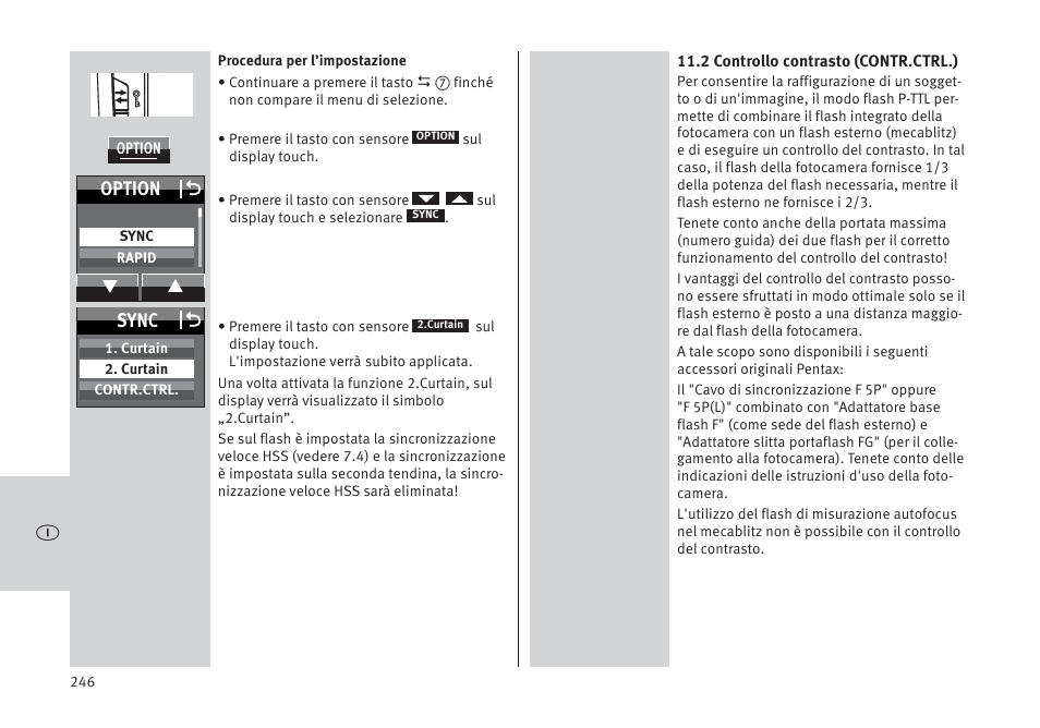 Option o, Sync o | Metz MECABLITZ 64 AF-1 digital Pentax User Manual | Page 246 / 326